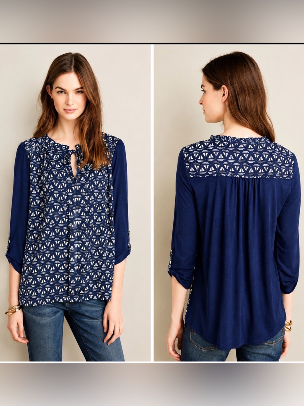 Anthropologie Meadow Rue Evella sailboat Blouse